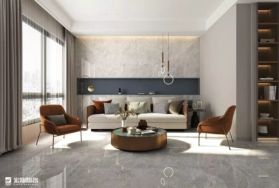 9001cc金沙以诚为本抛釉系列陶瓷大板装修效果图